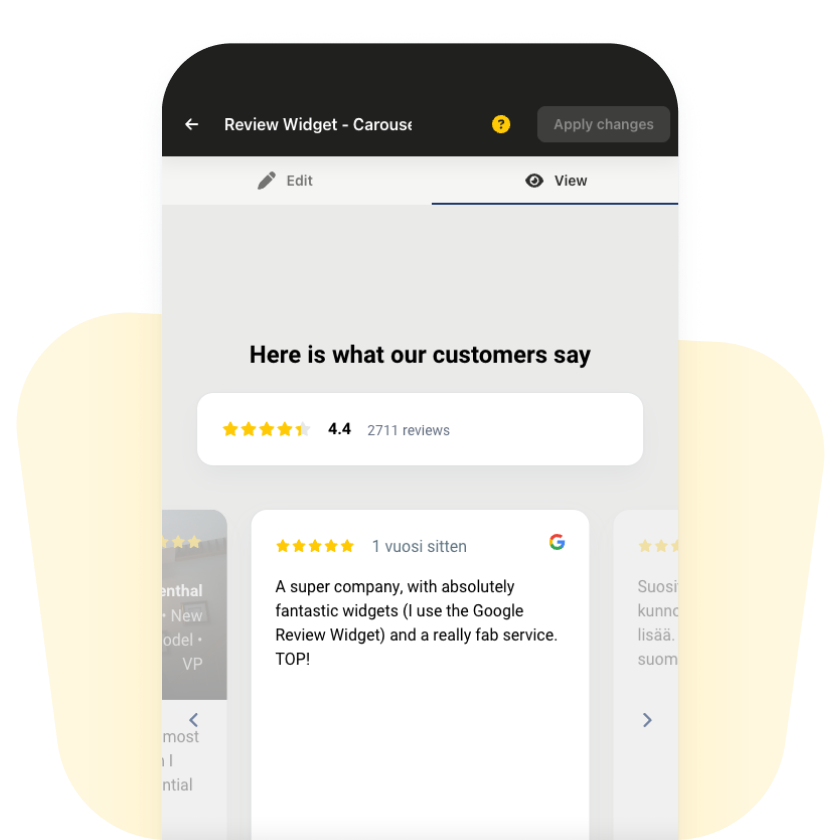 review widget