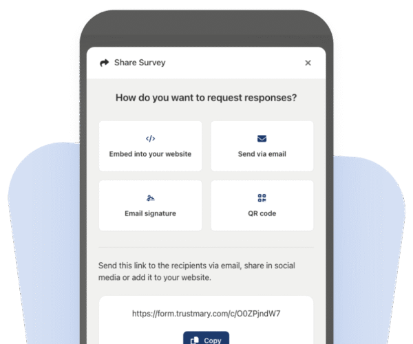 share your review collection campaign to different channels