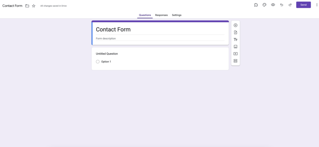 google contact form create