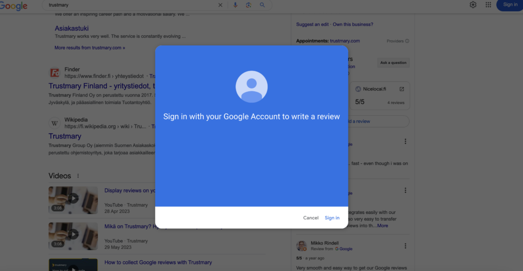 bad ux if customers don't have a google account