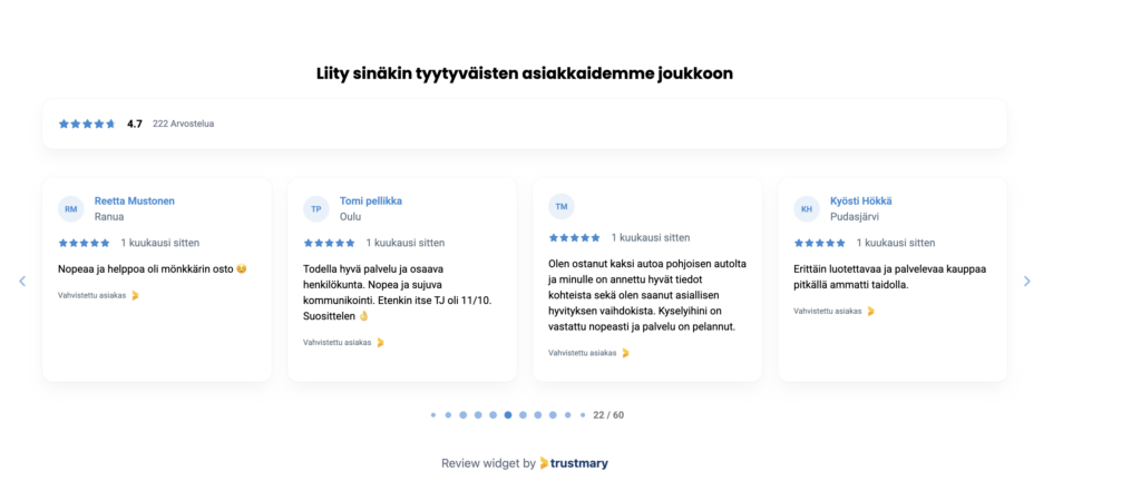 arvostelut verkkosivuilla Pohjoisen Auto